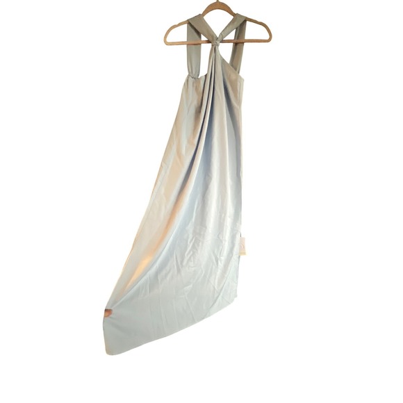 Commense Maxi Dress Halter Neck Sleeveless Slit Light Blue‎ XS - Picture 4 of 7
